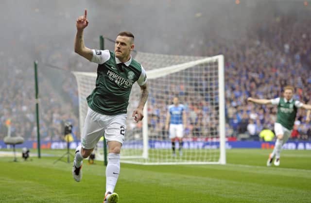 Anthony Stokes scored twice for Hibs in the 2016 Scottish Cup final. Picture: Neil Hanna