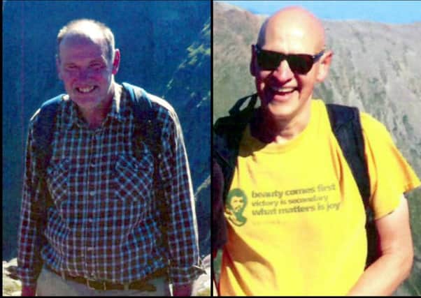 Brothers Neil Gibson (left) and Alan Gibson (right) were reported missing on Thursday. Picture: PA