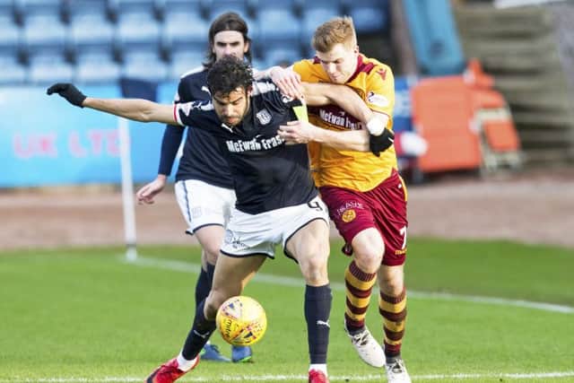 Dundee's Sofien Mousa (left) and Chris Cadden in action. Picture: SNS/Bruce White