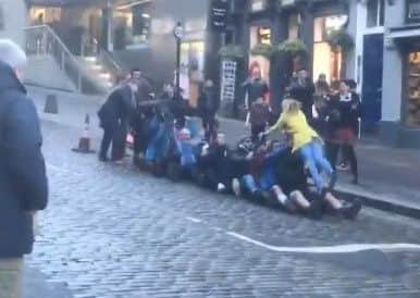 The crowd on Edinburgh's Royal Mile. Picture: Mark Pentler/Twitter
