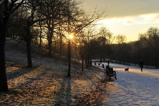 Kelvingrove Park in the winter