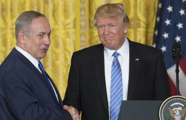 Benjamin Netanyahu with President Donald Trump. Picture: AFP/Getty