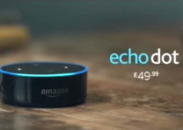 Screen grabbed image issued by the Advertising Standards Authority (ASA) from a television ad for Amazon's Echo Dot smart speaker which has been cleared by the regulator after it activated a viewer's own device and placed an order for cat food. Picture; PA