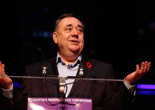 Alex Salmond speaking at the Scottish Independence Convention.