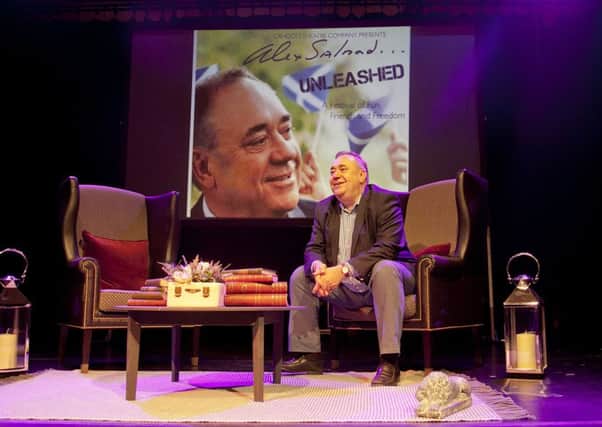 Alex Salmond at his fringe show Unleashed.