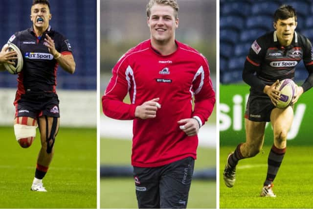 Damien Hoyland, Duhan van der Merwe and Blair Kinghorn have signed new deals. Pictures: SNS Group