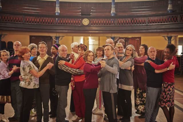 Staunton in Finding your Feet Film with Joanna Lumley, Timothy Spall, Celia Imrie and David Hayman