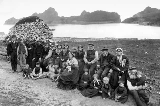 Donald Ferguson, senior St Kildan, the father of The Queen, is fourth from the left. He reportedly resisted the incomers and their wedding plans although one account claimed he was relaxed about the arrangements. PIC: Contributed.