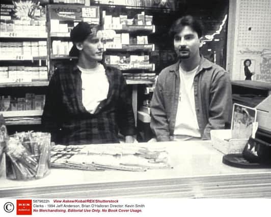 A scene from Clerks, the 1994 comedy which inspired Brett Murray to film a similarly low-budget tribute. Picture: View Askew/Kobal/REX/Shutterstock