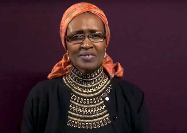 Screen grabbed image taken from video issued by Oxfam of their boss Winnie Byanyima who has announced a "comprehensive action plan to stamp out abuse". Picture; PA