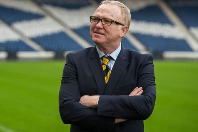 A relaxed-looking Alex McLeish during his unveiling as the new Scotland manager at Hampden. Picture: John Devlin