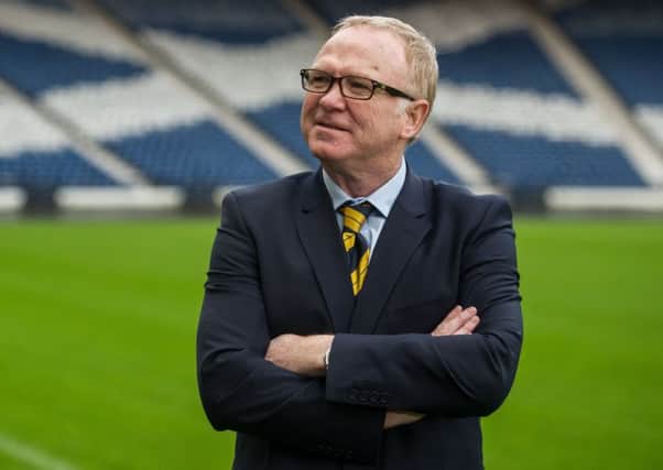 A relaxed-looking Alex McLeish during his unveiling as the new Scotland manager at Hampden. Picture: John Devlin