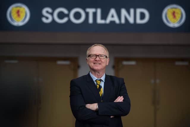 Alex McLeish is unveiled to the press after becoming Scotland manager for a second time. Picture: John Devlin