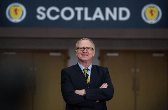 Alex McLeish is unveiled to the press after becoming Scotland manager for a second time. Picture: John Devlin