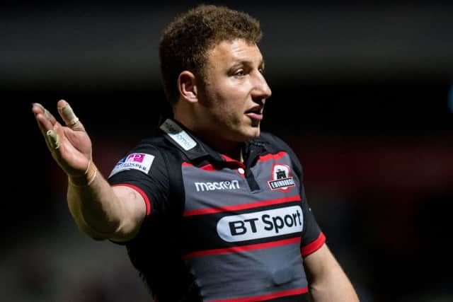 Duncan Weir kept his cool in the Kingspan Stadium to slot over a drop goal in the dying seconds to snatch victory for Edinburgh. Picture: SNS Group