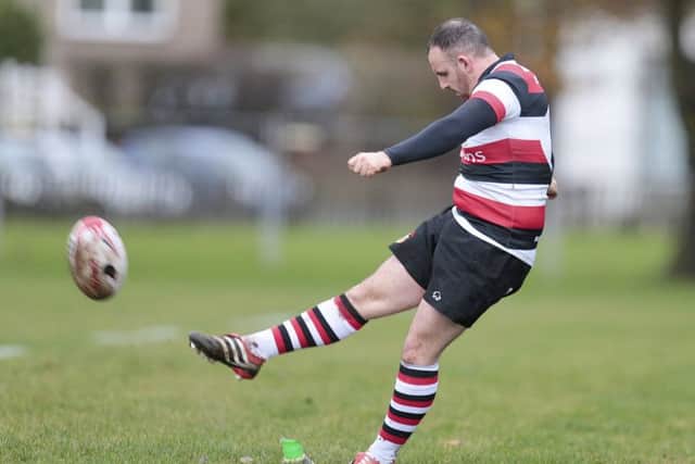 Stirling's Johnny Hope converts a penalty