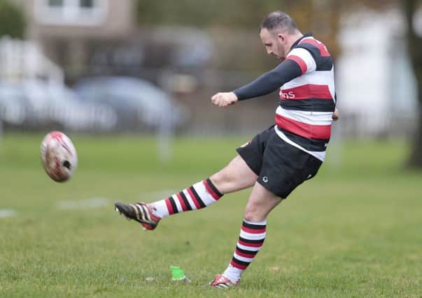 Stirling's Johnny Hope converts a penalty