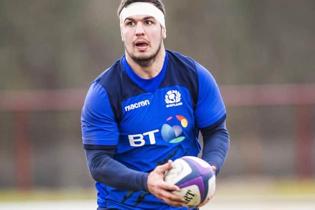 Scotland's Stuart McInally in training ahead of Saturday's Calcutta Cup clash against England. Picture: Gary Hutchison/SNS/SRU