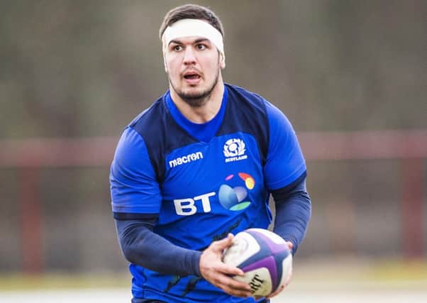 Scotland's Stuart McInally in training ahead of Saturday's Calcutta Cup clash against England. Picture: Gary Hutchison/SNS/SRU