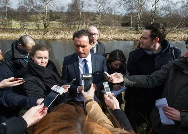 Superintendent Pat Campbell at Monkland canal, a location linked to the disapearance of Moira Anderson, who disappeared from her grandmother's home in Coatbridge 60 years ago. Picture: John Devlin