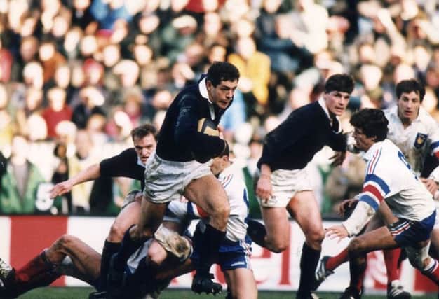 In February 1995, Scotland secure their first victory in Paris since 1969, with current head coach Gregor Towsend having a key role in the winning try. Picture: TSPL