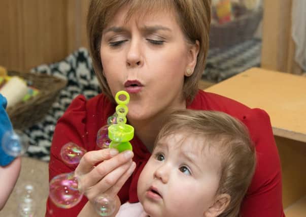 Nicola Sturgeon visits Loanhead after-school club and community nursery (Picture: Andrew O'Brien)