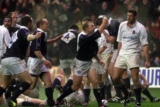 Scotland have scored just two home tries against England in the Six Nations, including Duncan Hodge's memorable effort in the 19-13 win in 2000. Picture: Ian Rutherford