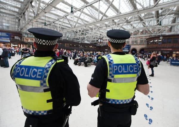 British Transport Police in Glasgow's Central Station (Picture: John Devlin)