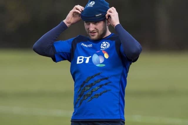 Scotland's Finn Russell in training at Oriam ahead of the Calcutta Cup clash. Picture: Paul Devlin/SNS/SRU