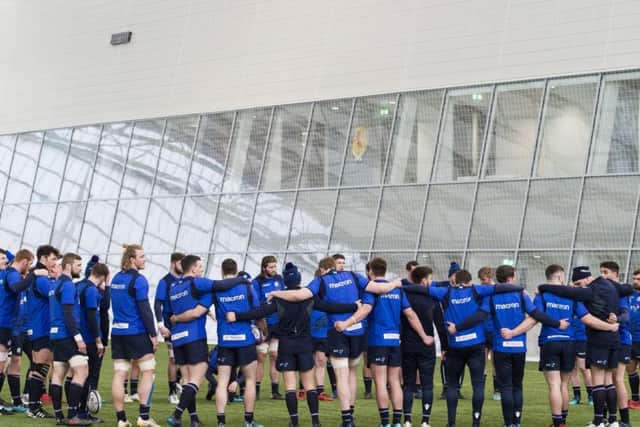 Scotland's players are put through their paces in the Oriam. Picture: SNS Group