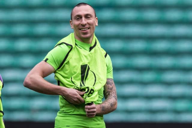 Celtic's Scott Brown in good spirits ahead of the Zenit second leg. Picture: Alan Harvey/SNS