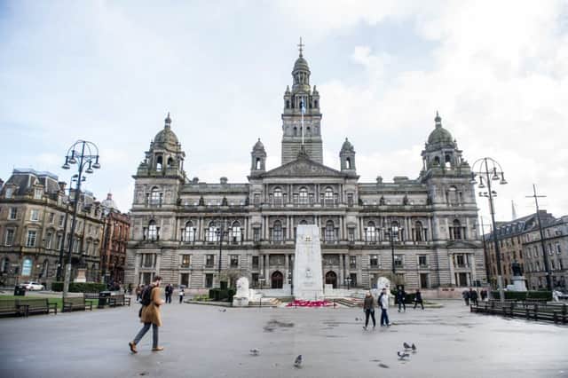 The first Glasgow council budget to be set by a non-Labour administration in four decades will be debated at the City Chambers today. Picture: John Devlin