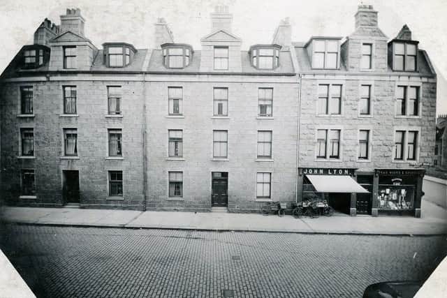 Exterior shot of 61 Urquhart Road Aberdeen, with murder committed in ground floor flat.