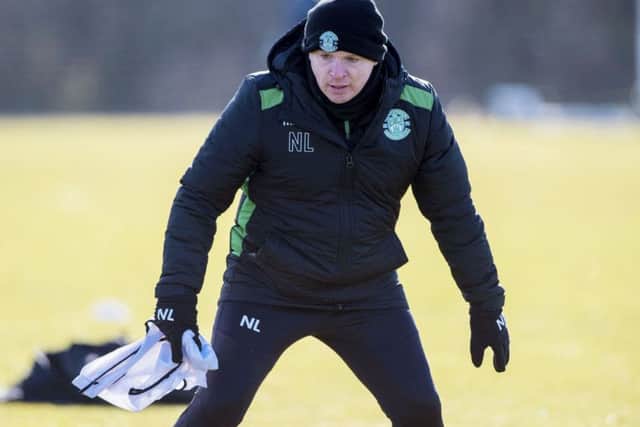 Hibernian manager Neil Lennon in training. Picture: Bill Murray/SNS