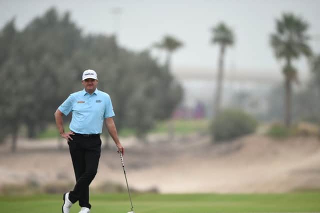 Paul Lawrie waits to putt during the first round of the Commercial Bank Qatar Masters in Doha. Picture: Getty Images