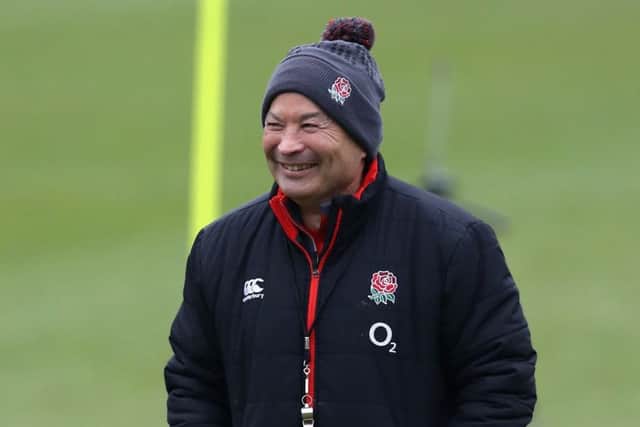 England head coach Eddie Jones at a training session at Bagshot. Picture: Getty