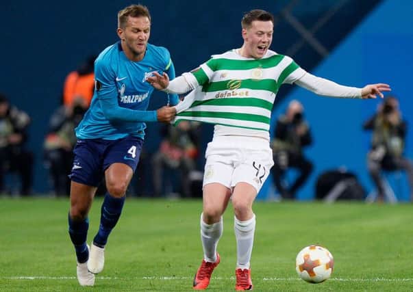 The Celtic midfield, including Callum McGregor, could not replicate their first leg performance. Picture: AFP/Getty