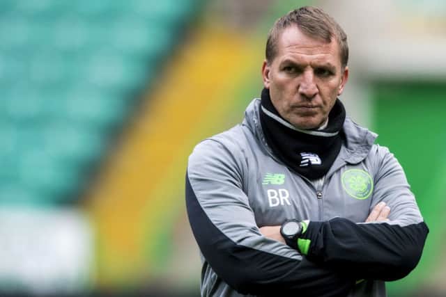 Lack of belief: Brendan Rodgers has hit out at his side after their 3-0 defeat in Russia. Picture: SNS Group