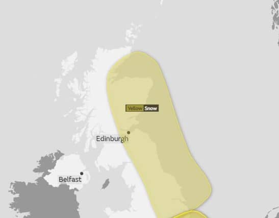 The weather warning. Picture: Met Office.