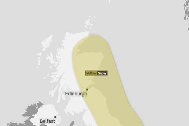 The weather warning. Picture: Met Office.