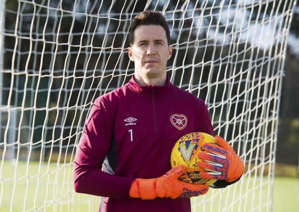 Goalkeeper Jon McLaughlin says Hearts will go to Ibrox without fear today. Picture: SNS.