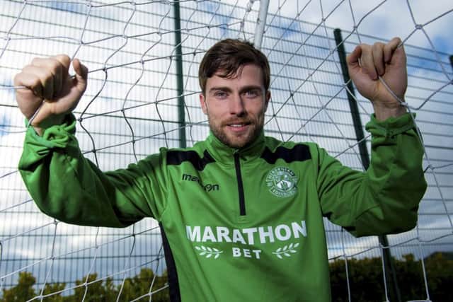 Lewis Stevenson takes some time out from preparing for this afternoons Premiership match against Kilmarnock. Picture: SNS.