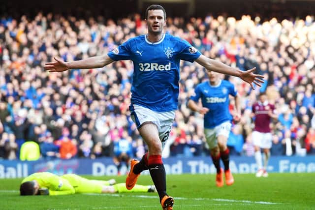 Rangers' Jamie Murphy opens the scoring. Picture: Craig Williamson/SNS
