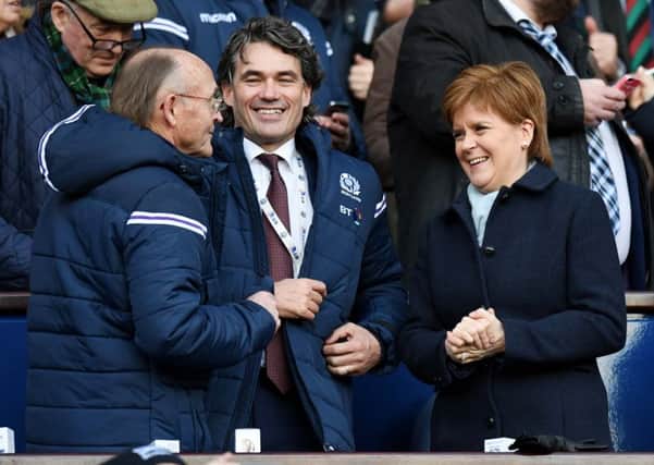 First Minister Nicola Sturgeon at Murrayfield. Picture: Ross Parker/SNS