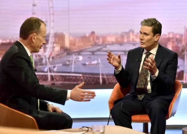 Keir Starmer discussing Brexit. Picture: BBC
