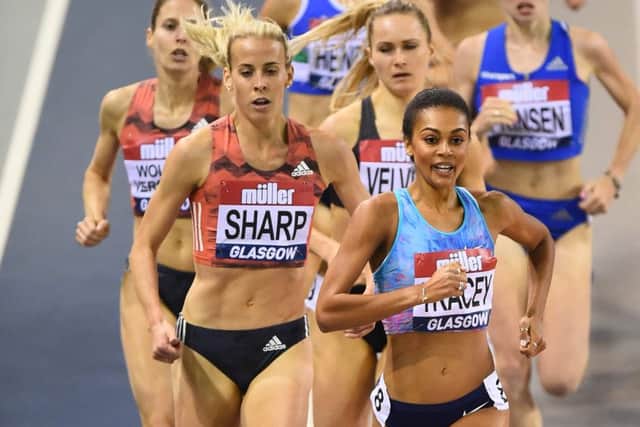 Lynsey Sharp finished second in the 800 metres in Glasgow. Picture: AFP/Getty.