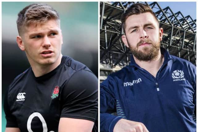 Owen Farrell, left, and Ryan Wilson are said to have clashed ahead of the Calcutta Cup clash. Pictures: PA/SNS