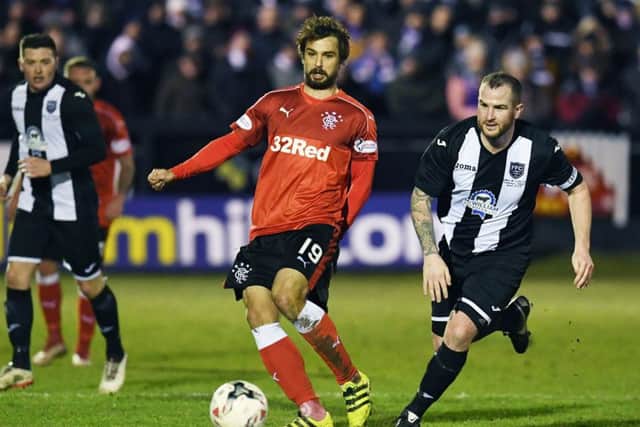 Kranjcar in action for Rangers in the Scottish Cup win over Fraserburgh last month. Picture: SNS Group