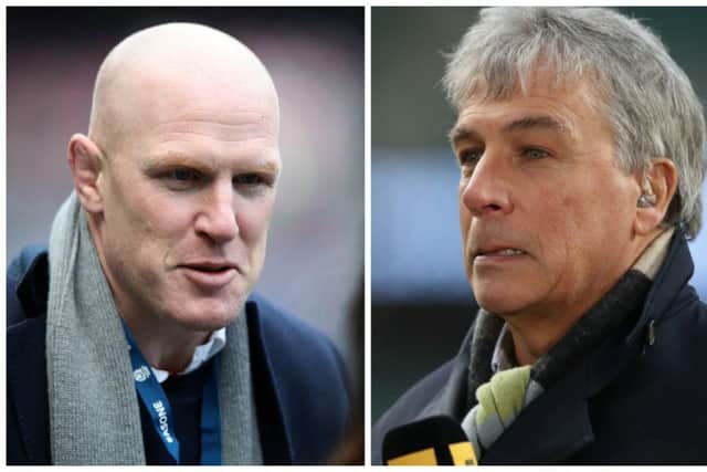 Former Ireland captain Paul O'Connell, left, was appearing on the BBC's coverage of Scotland v England, hosted by John Inverdale (right). Pictures: Getty Images