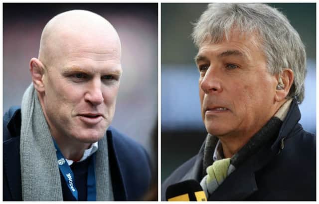 Former Ireland captain Paul O'Connell, left, was appearing on the BBC's coverage of Scotland v England, hosted by John Inverdale (right). Pictures: Getty Images